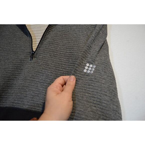 Adidas Womens Pullover Sweatshirt XXL Mock Neck Long Sleeve Half Zip Black - Picture 8 of 11